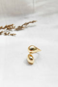 Bague gouttes dorées