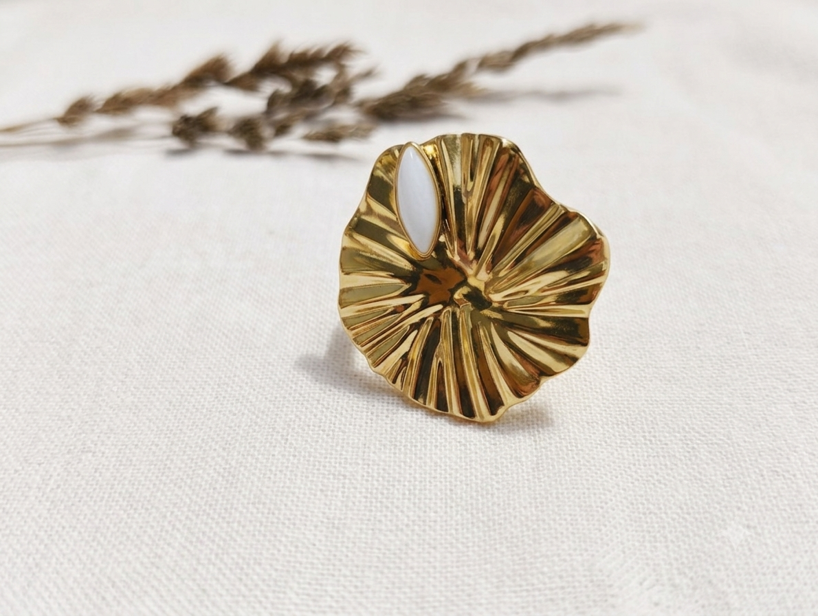 Bague feuille de lotus