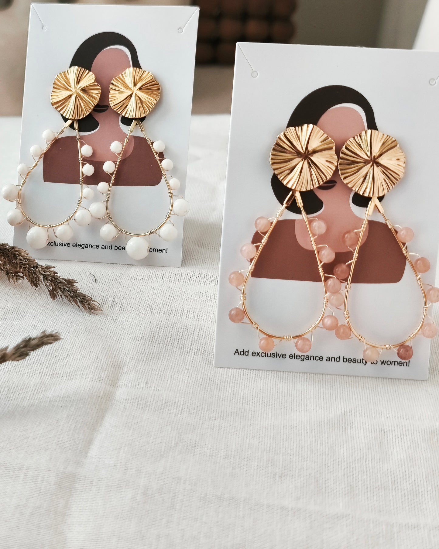 Boucles Léonie rose