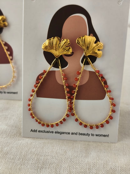 Boucles Ella corail